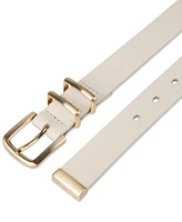 Calvin Klein Women's Modern Mixed-Media Skinny Belt