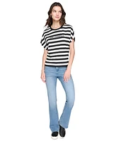 Karl Lagerfeld Paris Women's Striped Logo T-Shirt