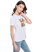 Karl Lagerfeld Paris Women's Embellished Graphic T-Shirt