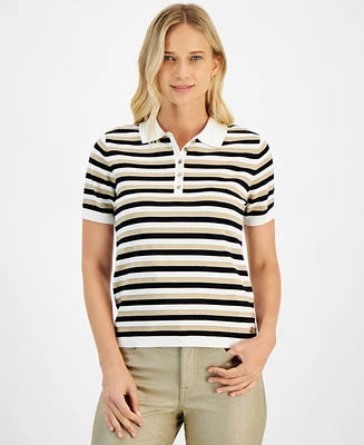 Tommy Hilfiger Women's Cotton Striped Polo Top