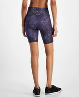 Id Ideology Women's Midnight Foil Bike Shorts, Created for Macy's