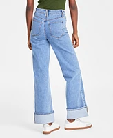 On 34th Women's Wide-Cuff Wide-Leg Jeans, Created for Macy's