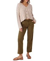 O'Neill Juniors' Kree Cotton High-Rise Cargo Pants
