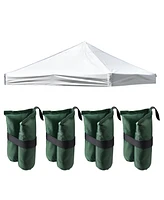 InstaHibit 10x10 Ft Pop up Canopy Top with 4 Sand Weight Bags Outdoor Camping