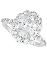 Grown With Love Igi Certified Lab Grown Diamond Oval Halo Engagement Ring (3-1/2 ct. t.w.) in 14k White Gold