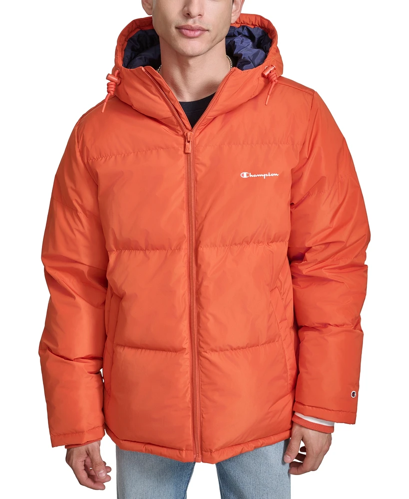 Champion Men's Quilted Full-Zip Hooded Puffer Jacket