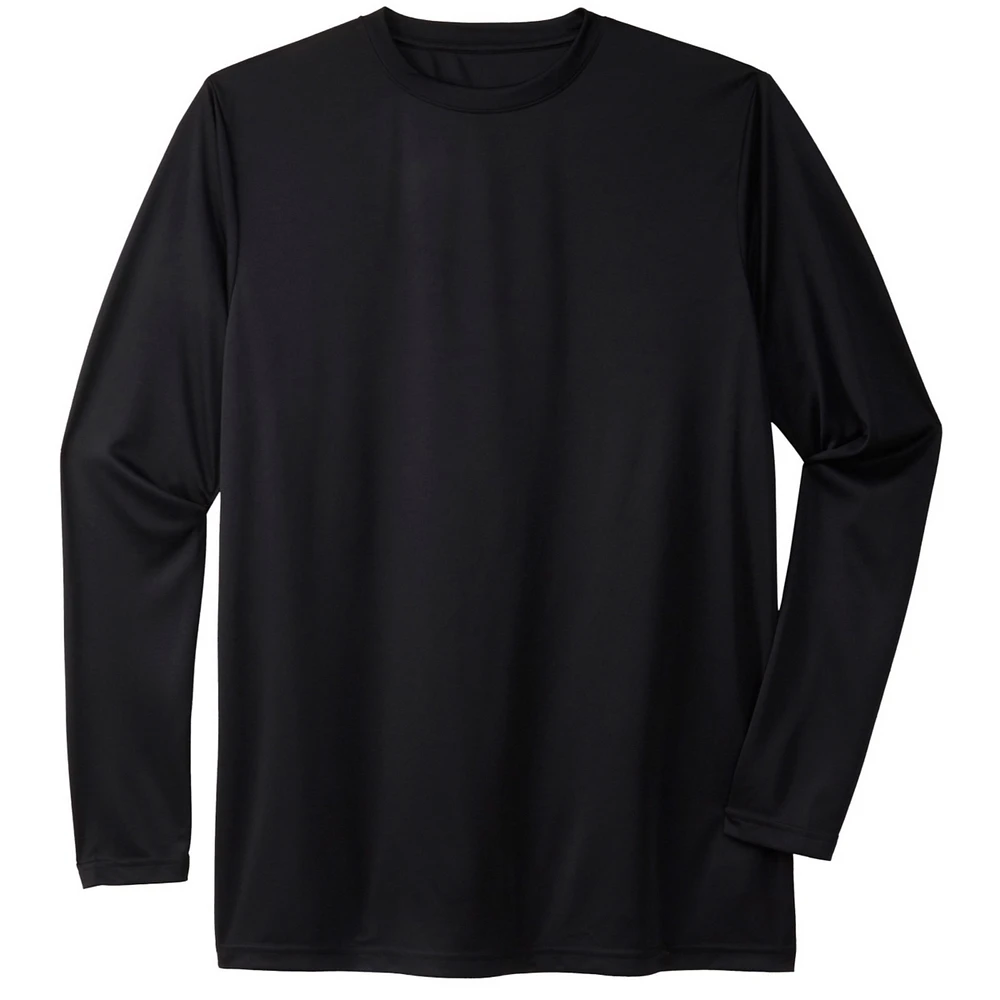 KingSize Big & Tall No Sweat Long-Sleeve Crewneck Tee