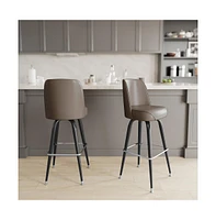 Metal Barstool With Swivel Bucket Seat