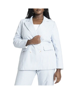 Eloquii Plus Size Pinstripe Blazer