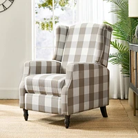 Hulala Home Celia Manual Recliner with Wingback Design