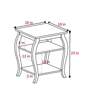 Simplie Fun Becci End Table in Black