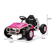 Simplie Fun Kids 24V Electric Go-Kart with 2 Motors for Off-Road Adventures