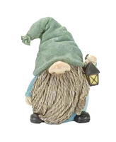 Slickblue Stone Garden Gnome Figurine With Bird And Lantern Accent (Set of 4)