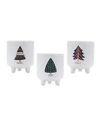 Slickblue Footed Pine Tree Planter (Set of 3)