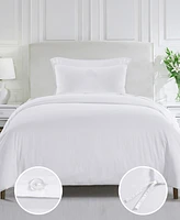 Luxury 2-Piece Twin Xl / Twin Duvet Cover Set with 1 Pillow Sham - 400 Thread Count 100% Cotton Sateen, Button Closure & Corner Ties