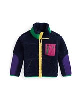 Polo Ralph Lauren Toddler and Little Girls Color-Blocked Teddy Fleece Jacket