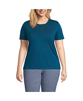 Lands' End Plus Relaxed Supima Cotton Crew Neck T-Shirt