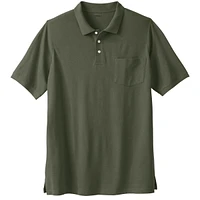 Liberty Blues Big & Tall by KingSize Longer-Length Shrink-Less Pique Polo