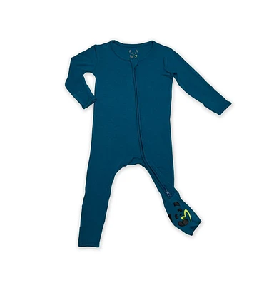 Bellabu Bear Baby Unisex Teal Blue Convertible Footie