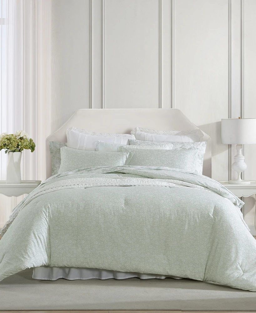 Laura Ashley Heirloom Ditzy Reversible Piece Comforter Set