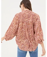 FatFace Women's Evelyn Wild Paisley Blouse