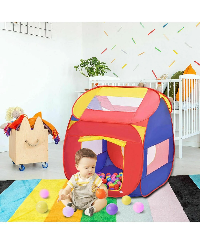 Slickblue Portable Kid Play House Toy Tent with 100 Balls