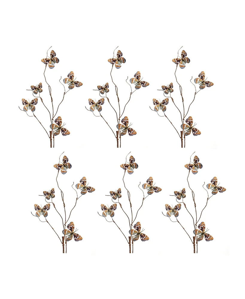 Slickblue Beautiful Wire Butterfly Decorative Spray (Set of 6)