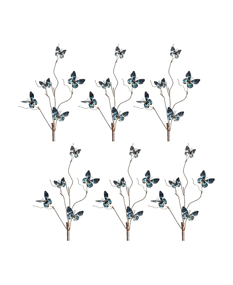 Slickblue Beautiful Wire Butterfly Decorative Spray (Set of 6)