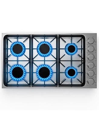 Sugift Inch Gas Cooktop with Powerful Burners and Abs Knobs