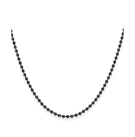 Chisel Stainless Steel Antiqued 2.4mm Beaded Ball Chain Necklace