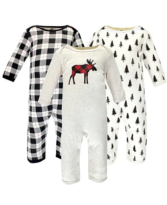 Hudson Baby Boys Cotton Coveralls, Train, 3-6 Months