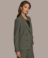 Donna Karan Women's Houndstooth Double Breasted Blazer