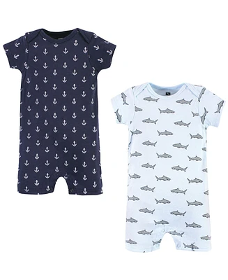 Hudson Baby Baby Boys Hudson Cotton Rompers, Shark