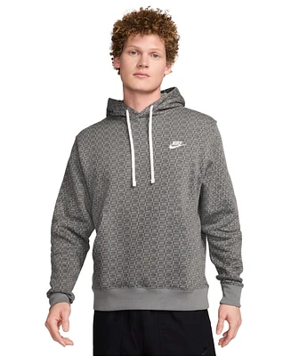 Nike Men's Sportswear Club Fleece All-Over Print Pullover Hoodie