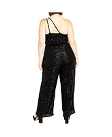 City Chic Women's Savanna Sequined Jumpsuit