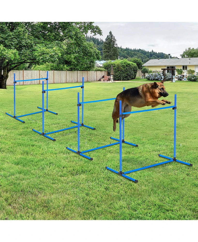 Simplie Fun Adjustable Dog Agility Jump Kit for Training on Any Surface