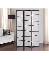 Streamdale Furniture 3-Panel Screen Room Divider, Black