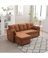 Simplie Fun Versatile Modular Sectional Couch with Storage and Reversible Design