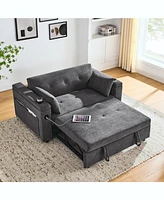 Streamdale Furniture 3-in-1 Multifunctional Sofa Bed with Pull-Out Bed and Adjustable Backrest