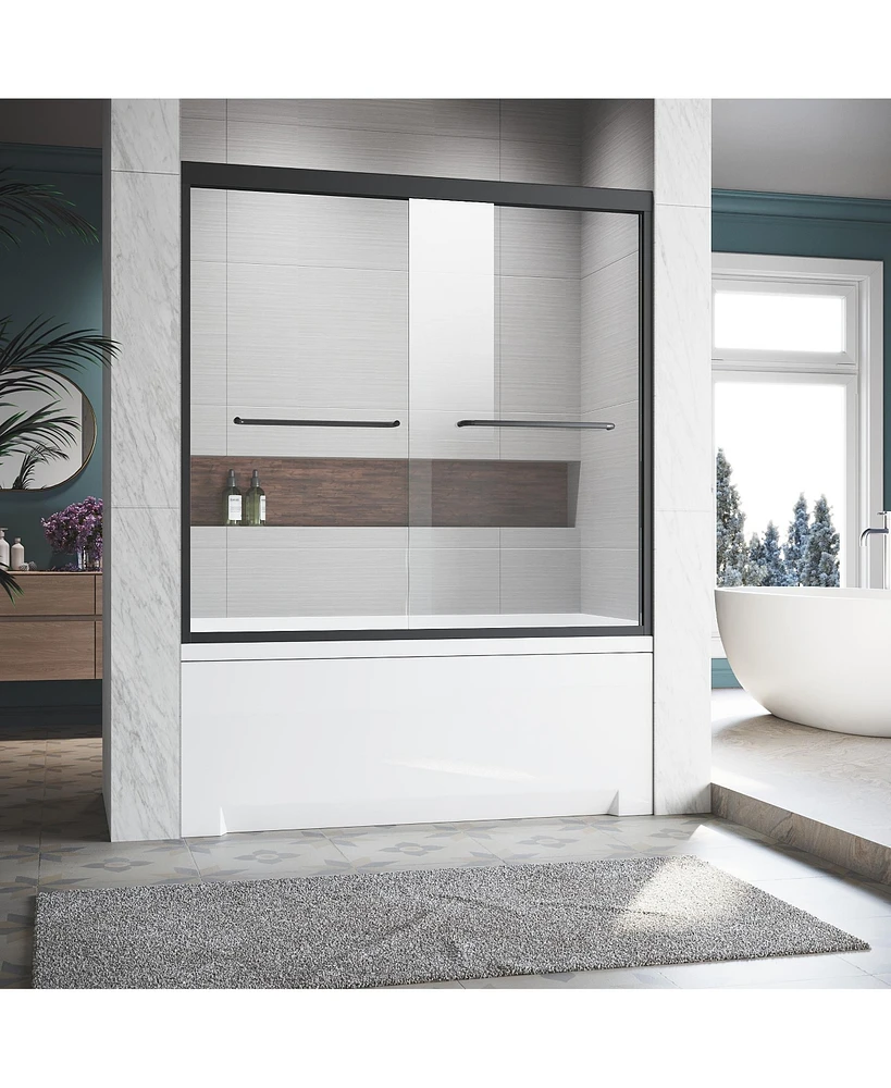 Streamdale Furniture Premium Double Sliding Shower Door Durable, Smooth, Safe & Adjustable