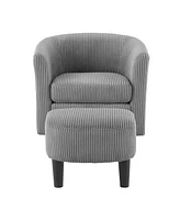 Simplie Fun Cozy 360° Swivel Accent Chair with Ottoman Comfort and Style