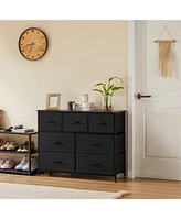 Streamdale Furniture 7 storage Spaces, assembled wardrobe lockers, bedroom furniture lockers, black