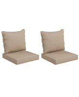 Outsunny 4 Outdoor Chair Cushions with Seat & Backrest,