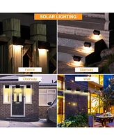 Maggift 12 Pack Solar Deck Lights: Outdoor Warm White