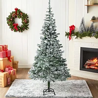 Twinkle Star 6 Ft Snow Flocked Christmas Tree