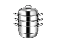 Slickblue 3 Tier Stainless Steel Cookware Pot Saucepot Steamer