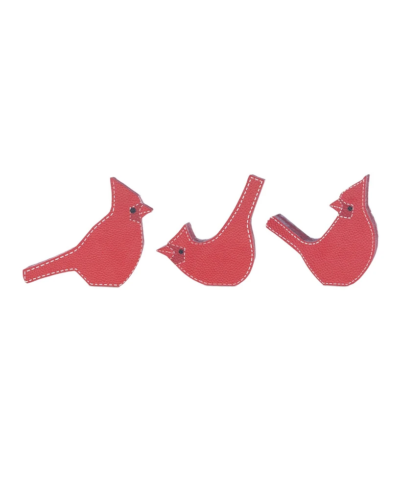 Slickblue Cardinal Bird Shelf Sitter (Set of 3)