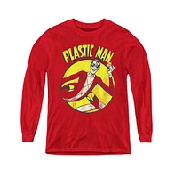 Dc Comics Boys Youth Plastic Man Long Sleeve Sweatshirts