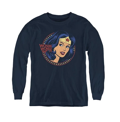 Dc Comics Boys Youth Wonder Woman75 Starburst Portrait Long Sleeve Sweatshirts