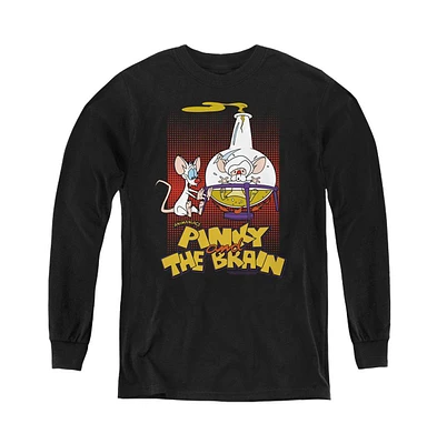 Pinky And The Brain Boys Youth Lab Flask Long Sleeve Sweatshirt